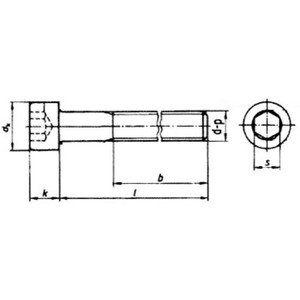 Cilinderschroef met binnenzeskant DIN912 details